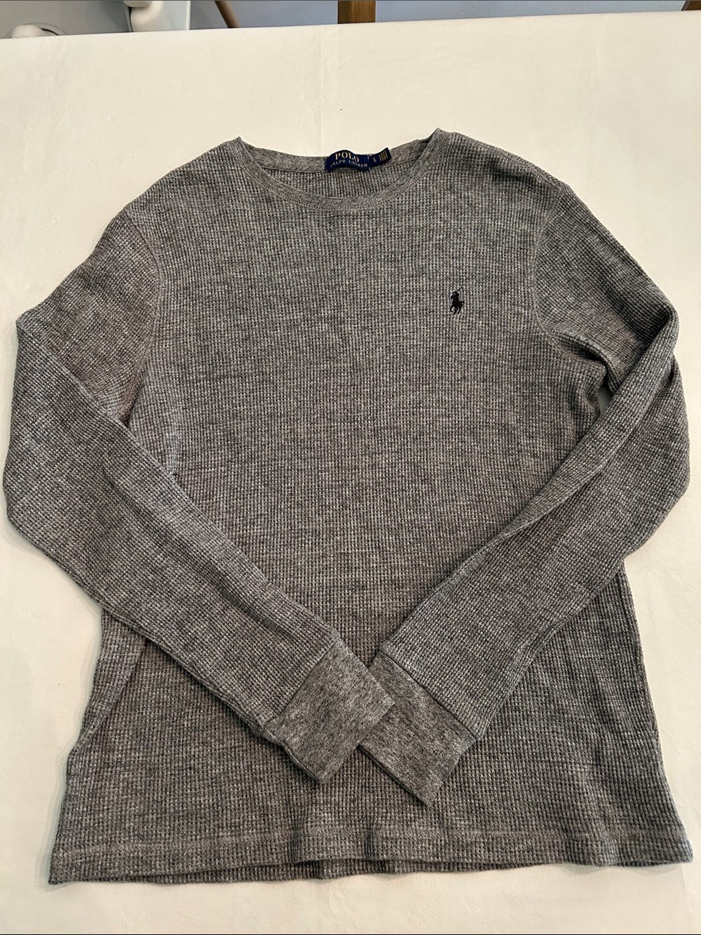 Ralph Lauren Gray Waffle Knit Shirt
